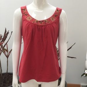 Ann Taylor Loft Dressy Embellished Tank - Large